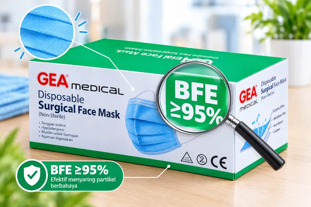 arti bfe pada masker medis